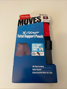 Hanes Ultimate Moves Men's Underwear Boxer Briefs 3-Pack X-Temp Performance SM